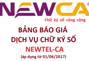 Bảng giá dịch vụ chữ ký số 